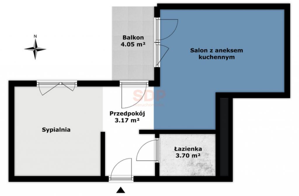 Mieszkanie 37&nbsp;m², Wrocław, Śródmieście, Władysława Reymonta - zdjęcie 5