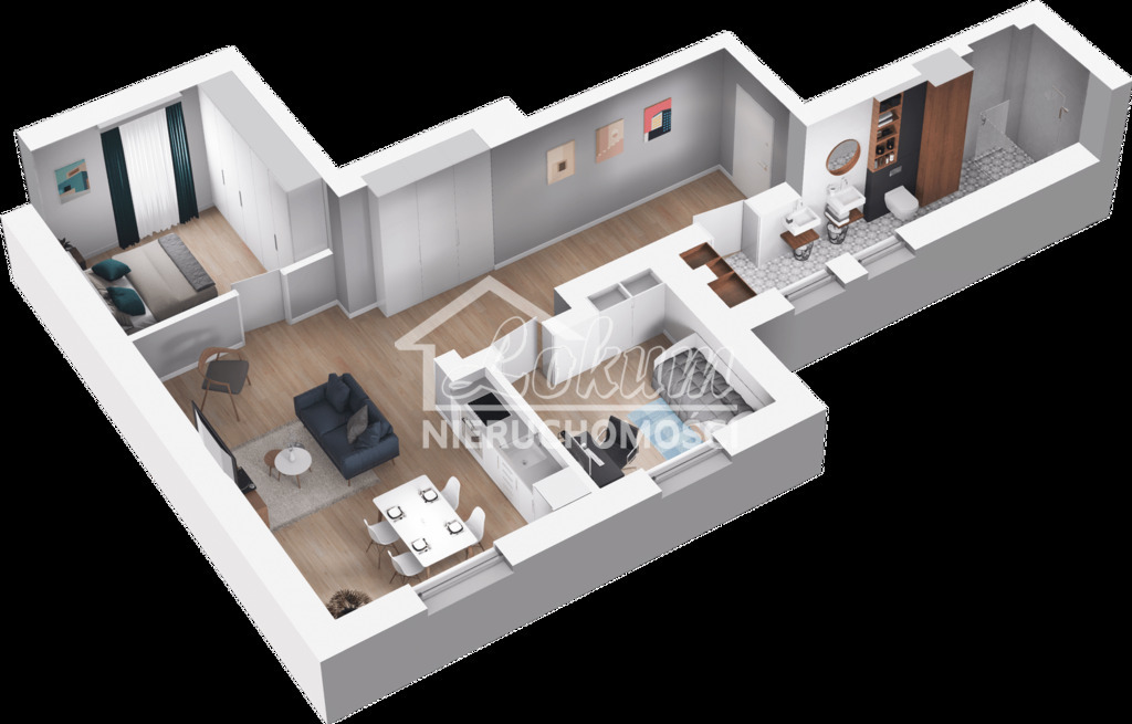 Mieszkanie 63,14&nbsp;m², Szczecin, Dąbie, Racławicka - zdjęcie 3