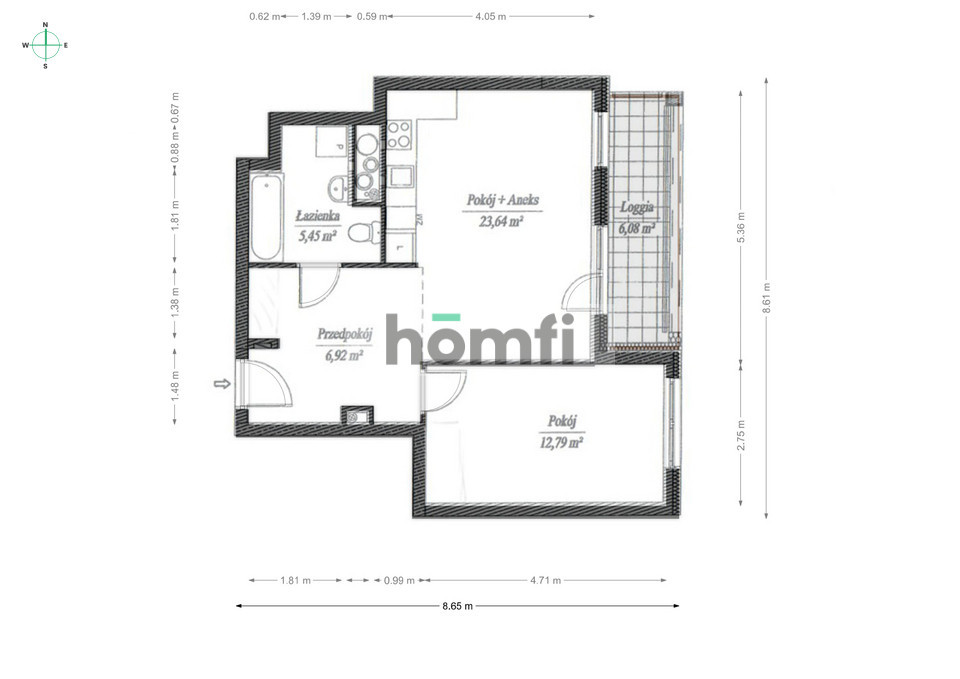 Mieszkanie 48,8 m², Warszawa, Wola, Skierniewicka - zdjęcie 17