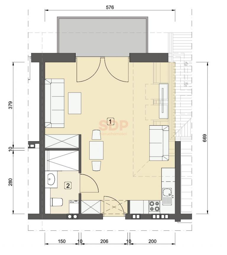 Mieszkanie 34&nbsp;m², Szklarska Poręba, Szklana - zdjęcie 14