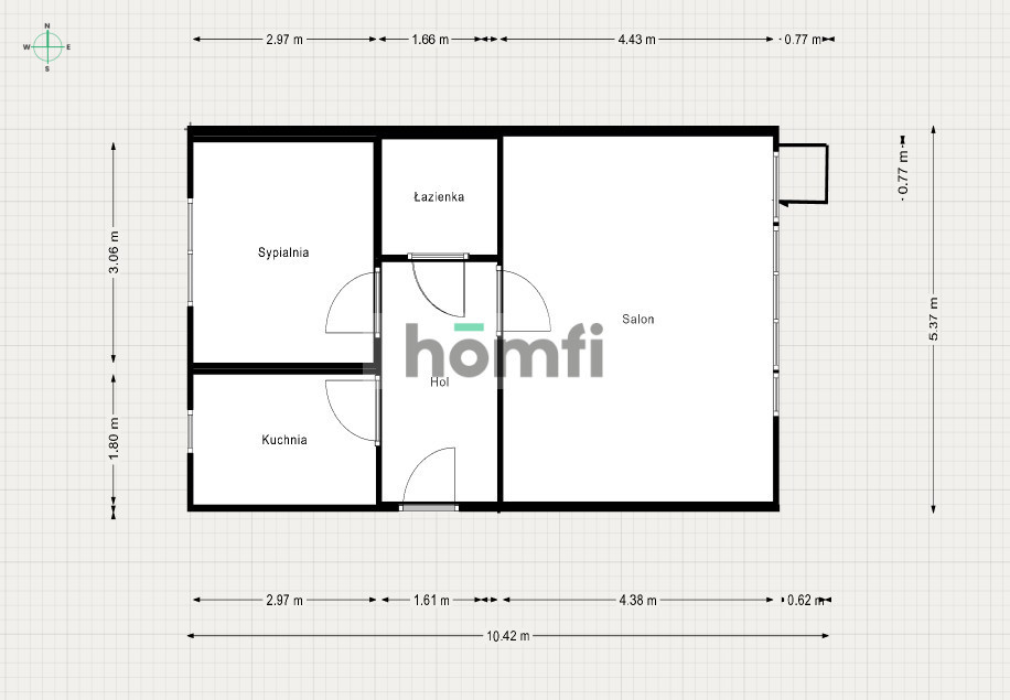 Mieszkanie 48,3 m², Nysa, Osiedle Podzamcze Sektor B - zdjęcie 11