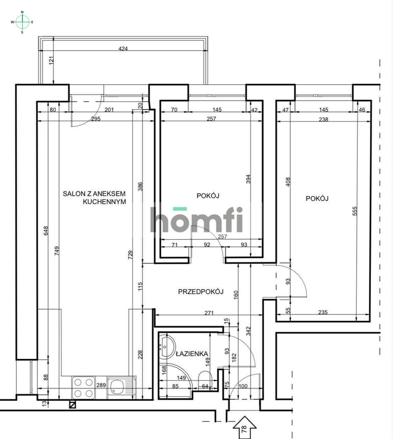 Mieszkanie 37 m², Kraków, Podgórze, Bolesława Limanowskiego - zdjęcie 17