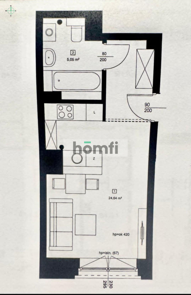 Mieszkanie 29,69&nbsp;m², Łódź, Bałuty, Drewnowska - zdjęcie 19
