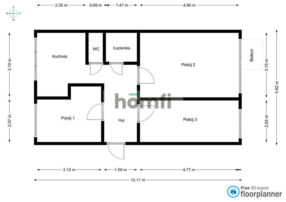Mieszkanie 48,17 m², Lublin, Czechów Południowy, Skołuby - zdjęcie 16