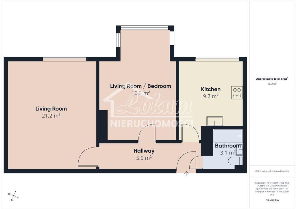 Mieszkanie 55,52&nbsp;m², Szczecin, Pogodno, Maksyma Gorkiego - zdjęcie 11