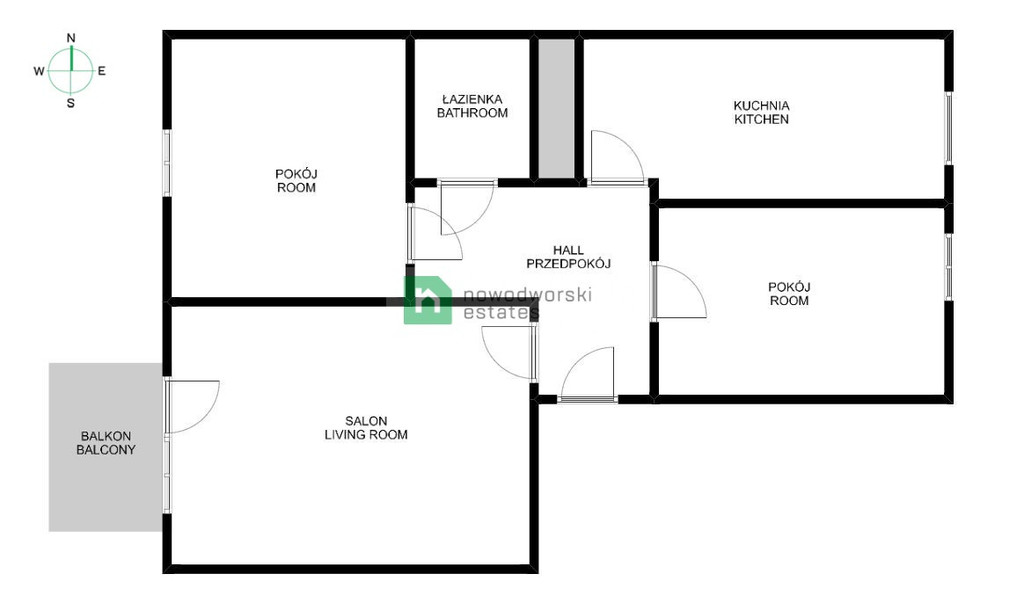 Mieszkanie 55 m², Kraków, Mistrzejowice, os. Bohaterów Września - zdjęcie 12