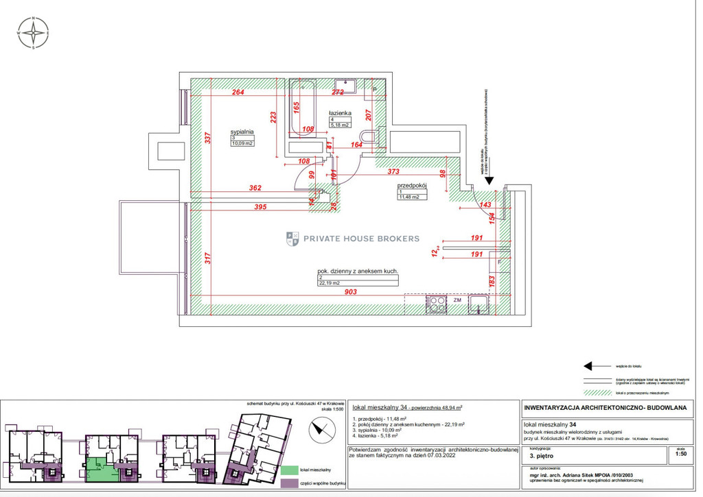 Mieszkanie 48,94 m², Kraków, Krowodrza, gen. Tadeusza Kościuszki - zdjęcie 18