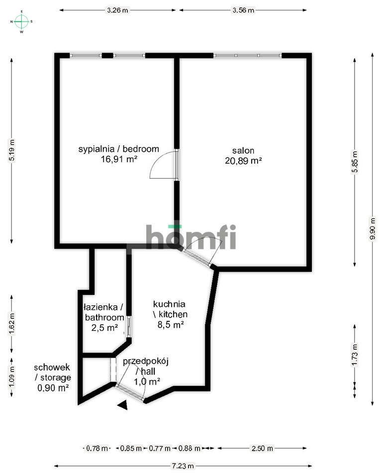 Mieszkanie 49,56&nbsp;m², Wrocław, Fabryczna, Stalowa - zdjęcie 17