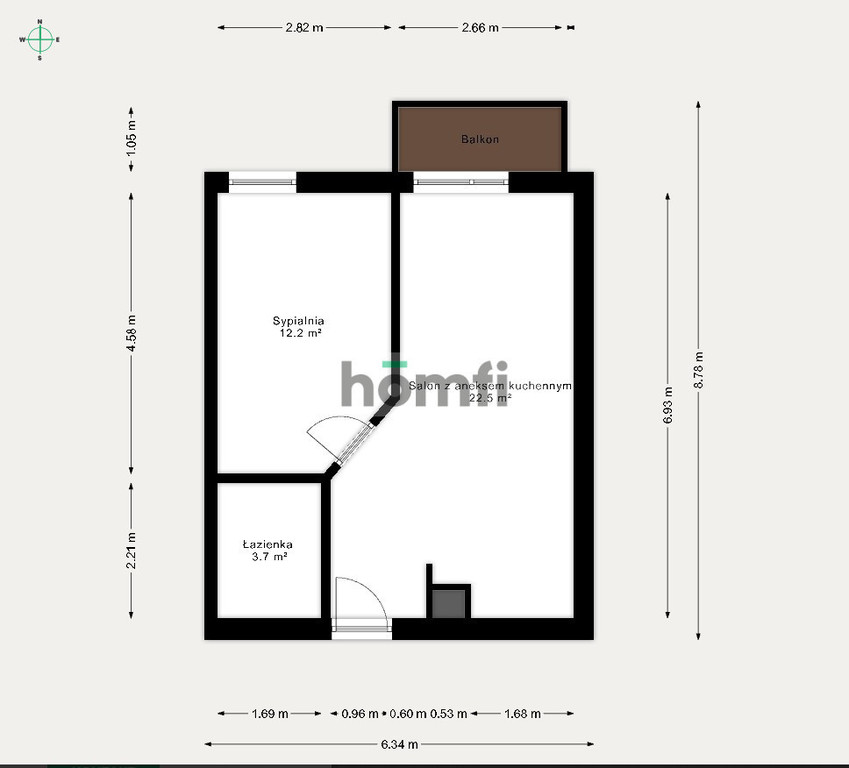 Mieszkanie 40,3&nbsp;m², Kraków, Krowodrza, Poznańska - zdjęcie 16