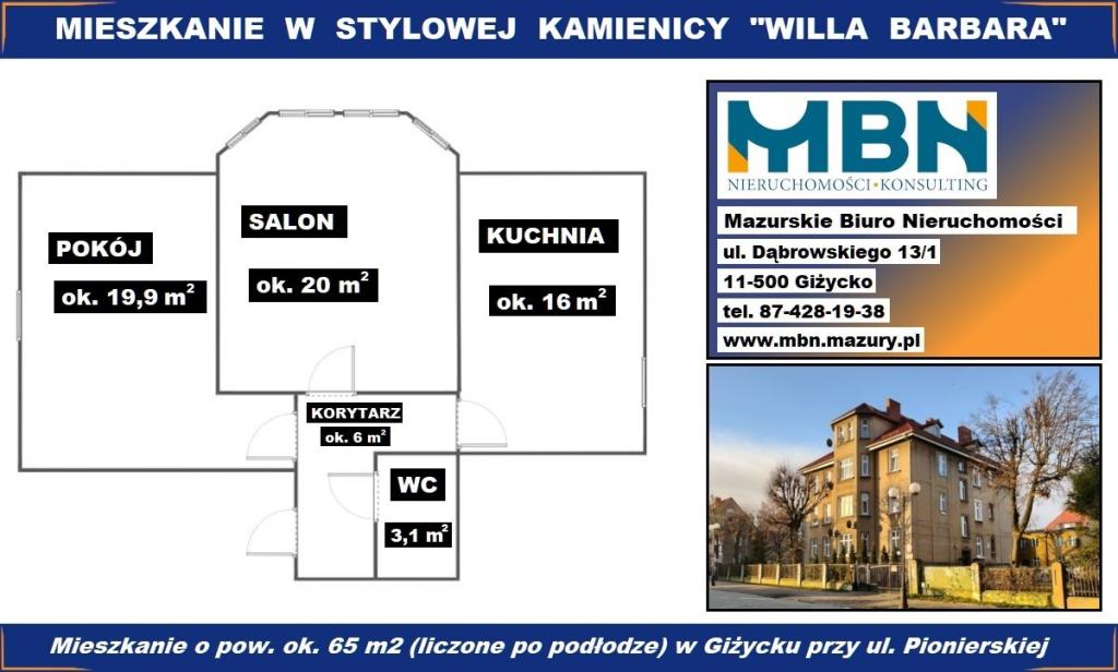 Mieszkanie 53&nbsp;m², Giżycko - zdjęcie 2