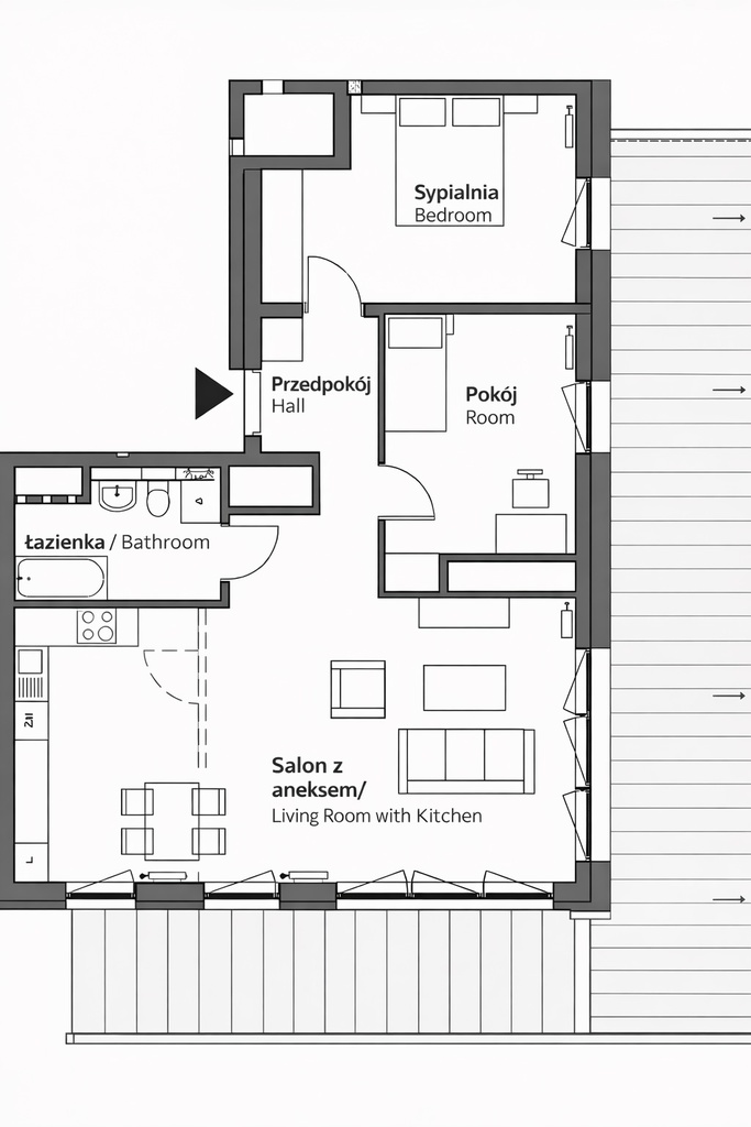 Mieszkanie 72,15&nbsp;m², Katowice, Dąbrówka Mała, Wiertnicza - zdjęcie 8