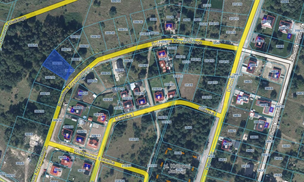 Działka budowlana 949 m², Trzcianka, Bolesława Krzywoustego - zdjęcie 1