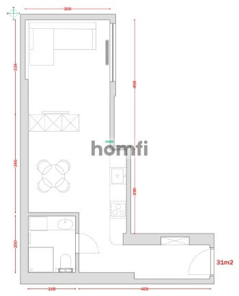 Mieszkanie 31 m², Poznań, Jeżyce, Żurawia - zdjęcie 9