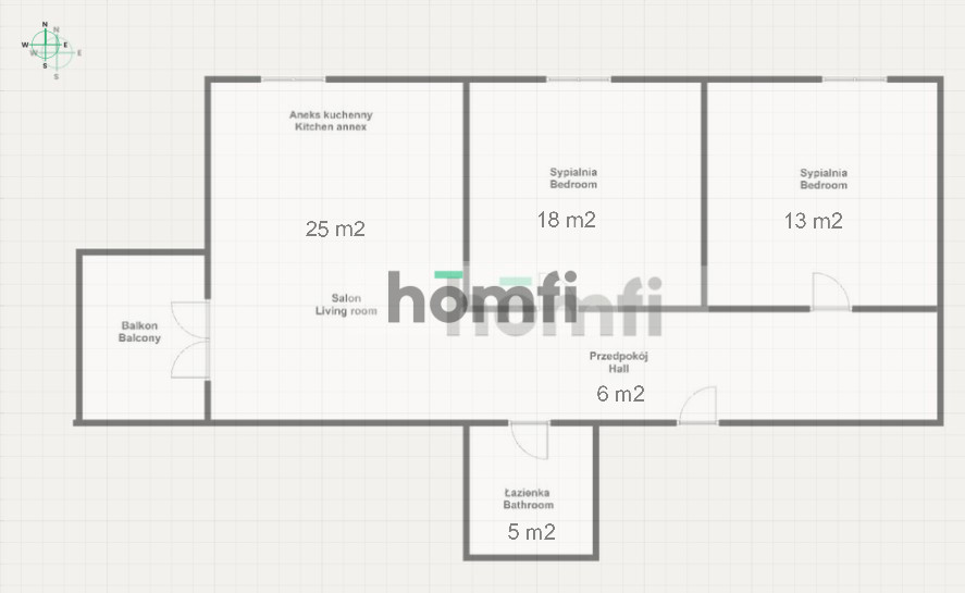 Mieszkanie 67 m², Kraków, Prądnik Biały, Gabriela Narutowicza - zdjęcie 11