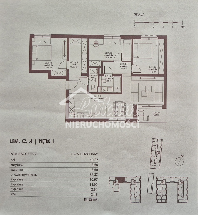 Mieszkanie 84,52&nbsp;m², Police, Wspólna - zdjęcie 5