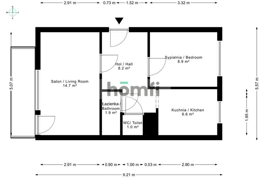 Mieszkanie 42 m², Poznań, Grunwald, Galileusza - zdjęcie 16