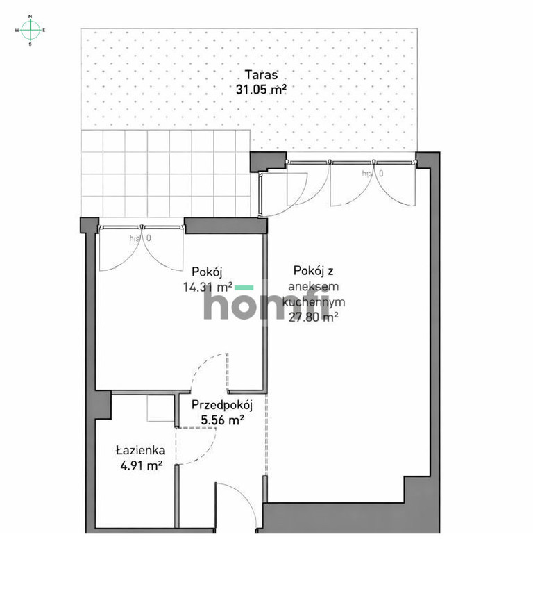 Mieszkanie 52,58 m², Gdańsk, Siedlce, Jacka Malczewskiego - zdjęcie 17