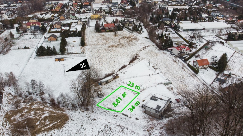 Wynajmę działkę 881&nbsp;m², Bielsko-Biała, Komorowice Krakowskie, Przeciętna - zdjęcie 12