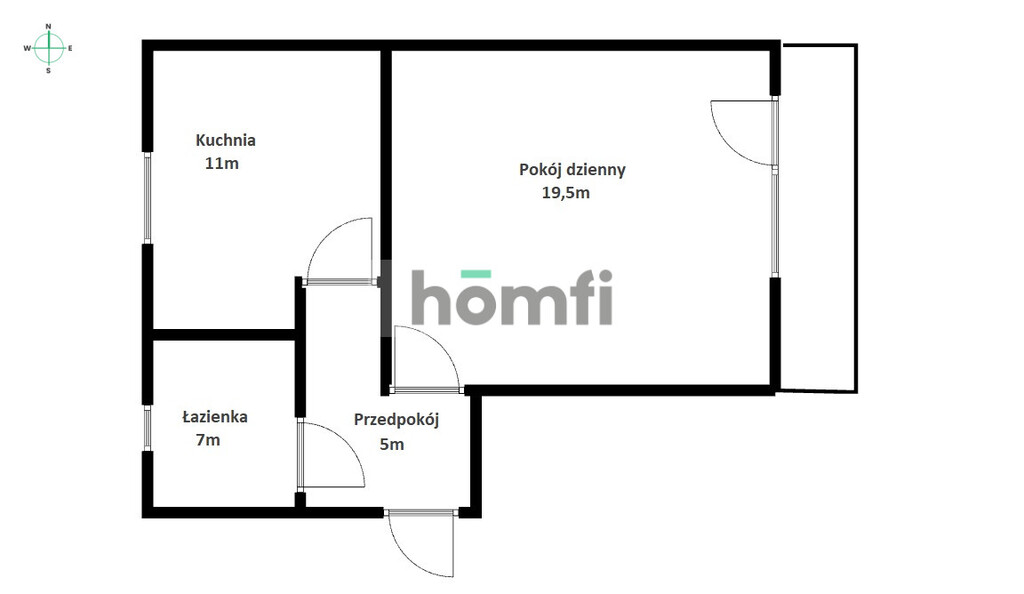 Mieszkanie 43,2 m², Gdańsk, Wrzeszcz, Partyzantów - zdjęcie 12