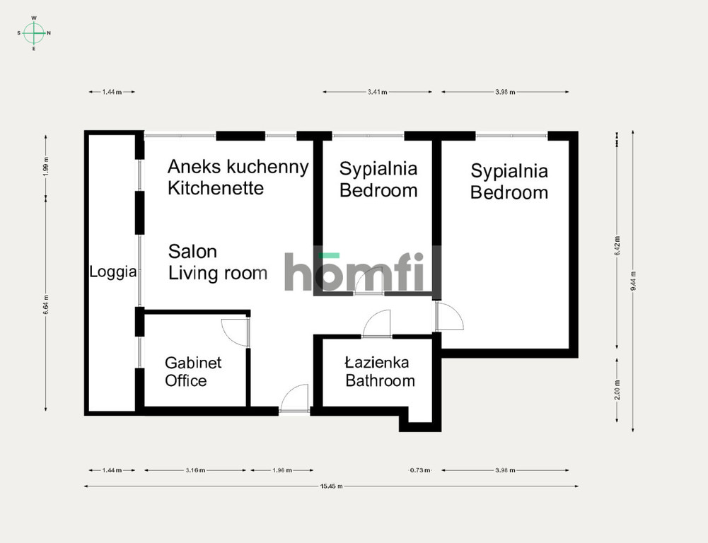 Mieszkanie 58,74&nbsp;m², Kraków, Bronowice, Stańczyka - zdjęcie 12