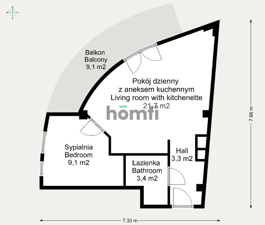 Mieszkanie 38,7 m², Wrocław, Jedności Narodowej - zdjęcie 14