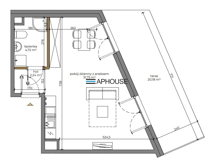 Mieszkanie 38&nbsp;m², Kraków, Stare Miasto, Cieszyńska - zdjęcie 10