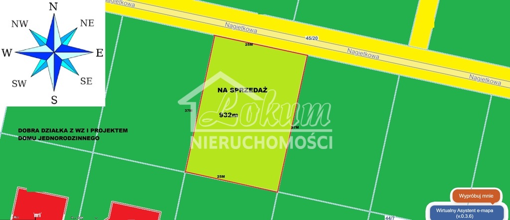 Działka budowlana 932&nbsp;m², Dobra - zdjęcie 3