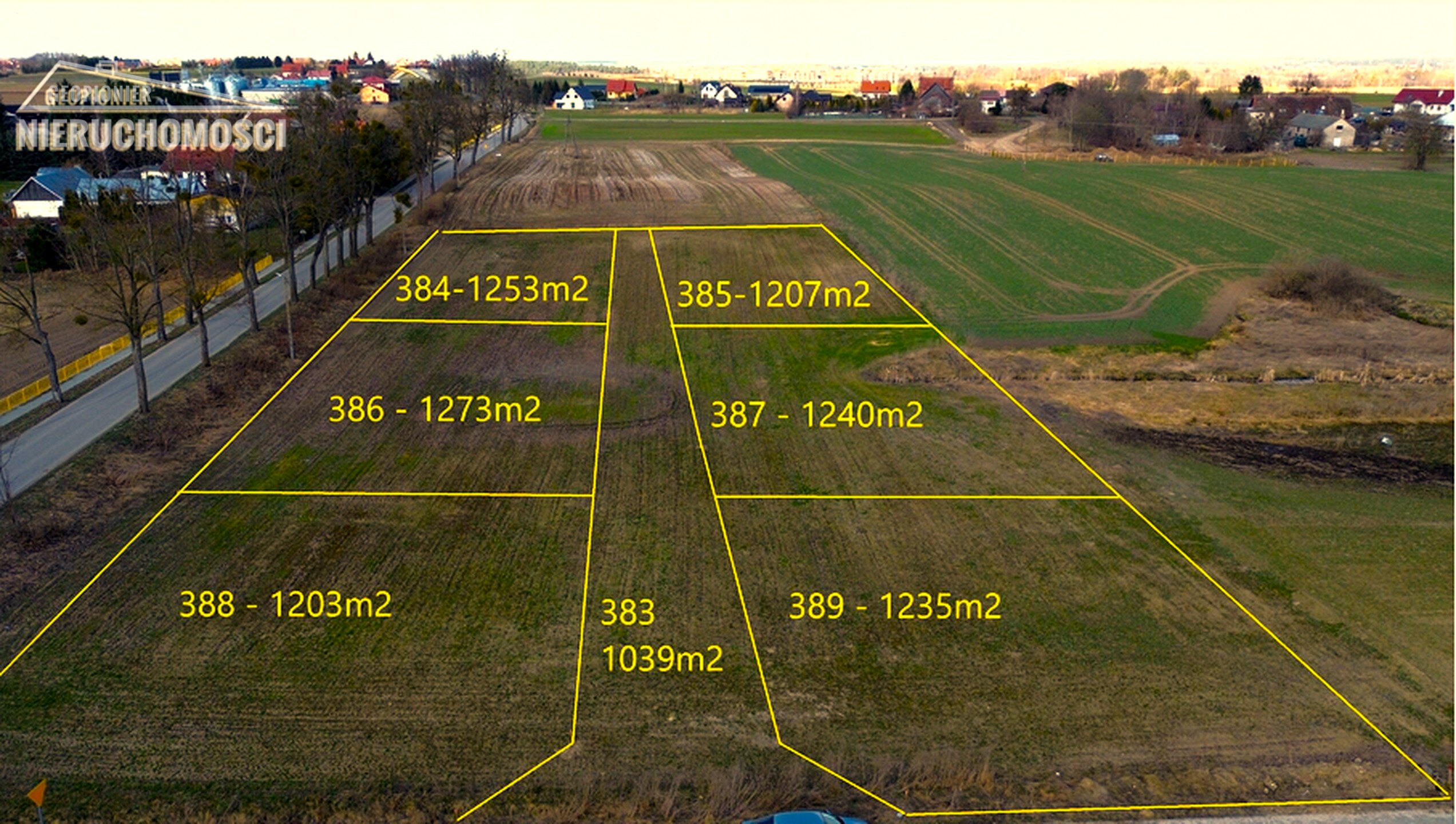 Działka budowlana Ostróda - Kajkowo ul. Świetlińska, 1253 m2 - zdjęcie 1