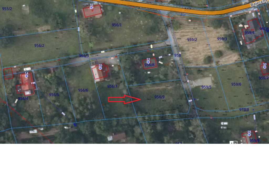 Działka budowlana 849 m², Włosań, Bajeczna - zdjęcie 1