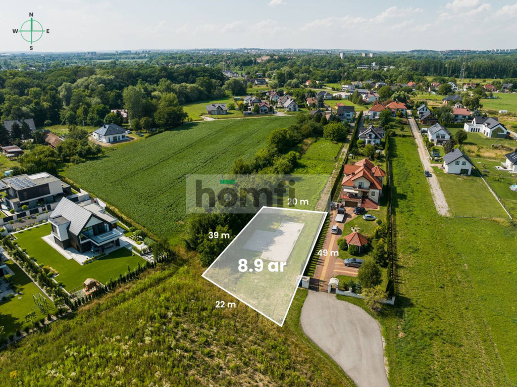 Działka budowlana 890&nbsp;m², Kraków, Nowa Huta, Zakarnie - zdjęcie 3