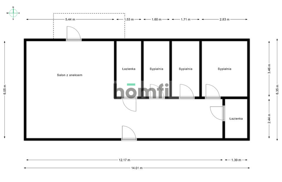 Mieszkanie 86 m², Poznań, Jeżyce, Janusza Meissnera - zdjęcie 17