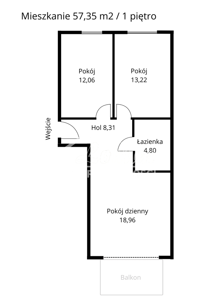 Mieszkanie 57,35 m², Warzymice, Tęczowe Ogrody - zdjęcie 13