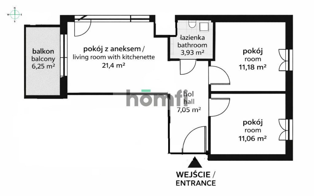 Mieszkanie 54,62&nbsp;m², Kraków, Krowodrza, Wrocławska - zdjęcie 17