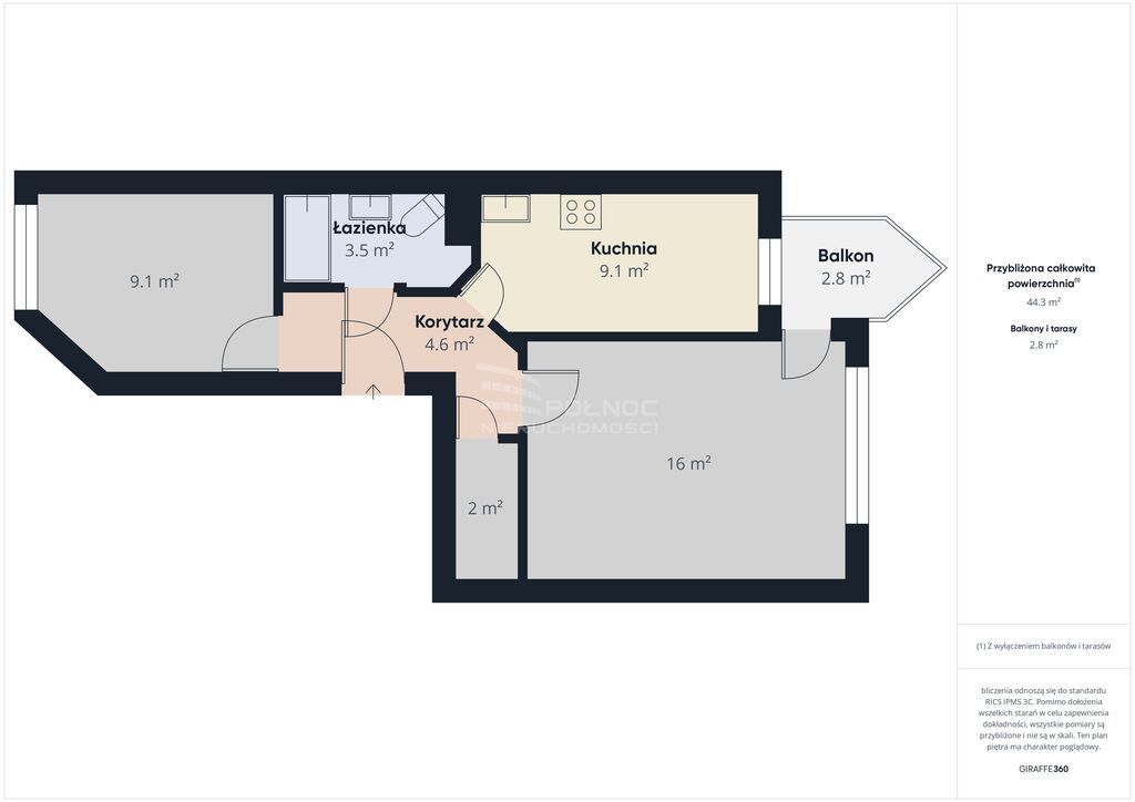 Mieszkanie 43,4&nbsp;m², Białystok, Dziesięciny, Zagórna - zdjęcie 10