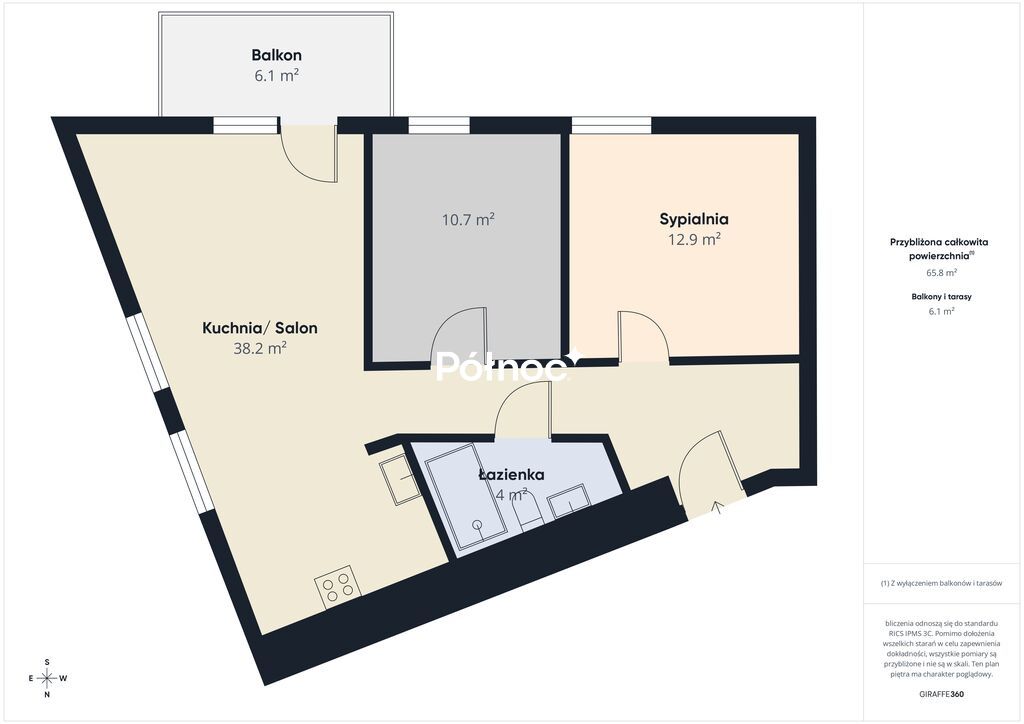 Mieszkanie 66&nbsp;m², Białystok, Piasta I, Warszawska 66 - zdjęcie 16