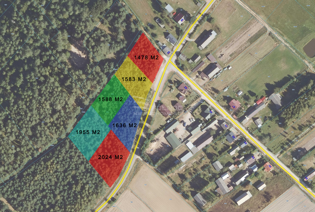 Działka budowlana 1478 m², Łaźnisko - zdjęcie 1