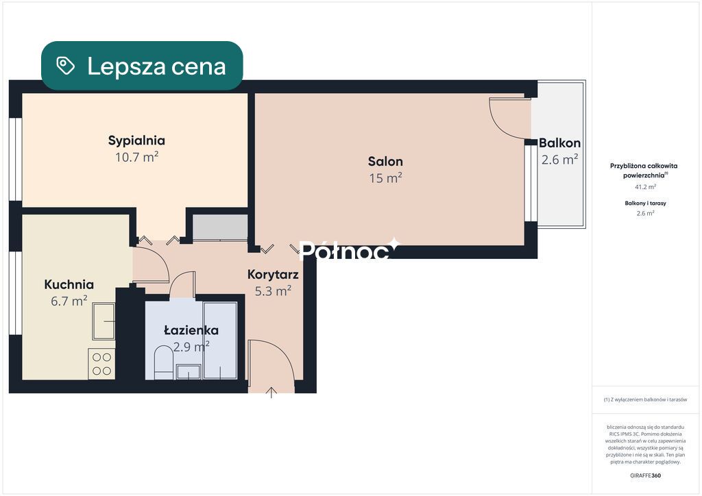 Mieszkanie 45,53&nbsp;m², Mońki, Tysiąclecia 12a - zdjęcie 16