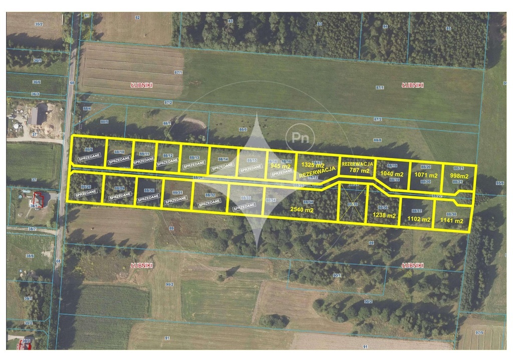 Działka budowlana 2540 m², Łubniki - zdjęcie 2