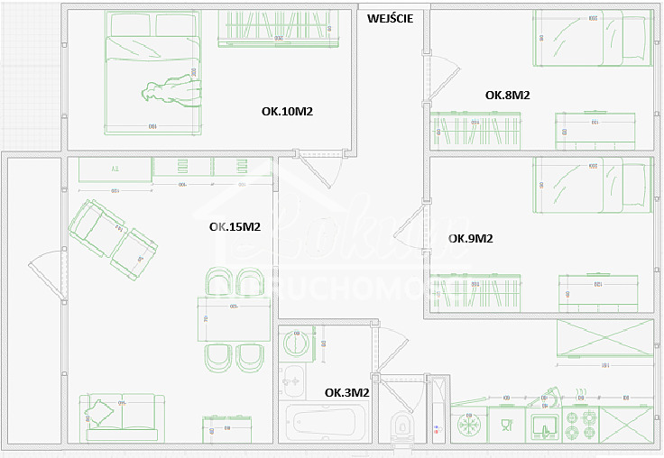 Mieszkanie 63,56&nbsp;m², Szczecin, Płonia, Przyszłości - zdjęcie 10