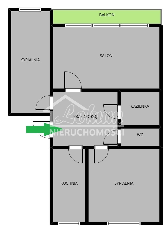 Mieszkanie 60,3 m², Szczecin, Arkońskie-Niemierzyn, Bartnicza - zdjęcie 4