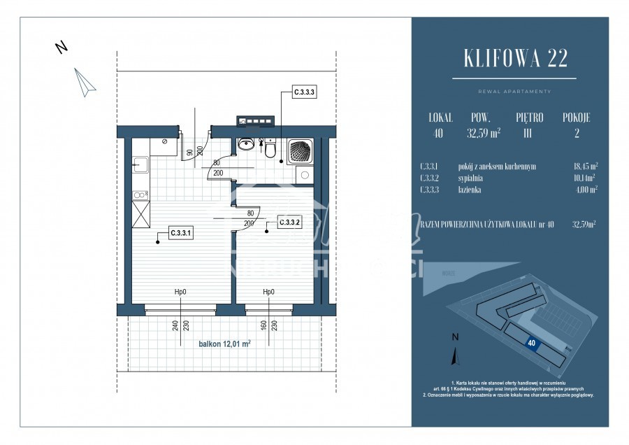 Mieszkanie 32,59&nbsp;m², Rewal - zdjęcie 11