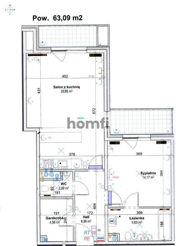 Mieszkanie 63,09&nbsp;m², Wrocław - zdjęcie 19