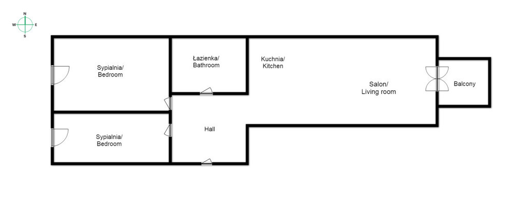 Mieszkanie 53&nbsp;m², Kraków, Podgórze, Tadeusza Szafrana - zdjęcie 8
