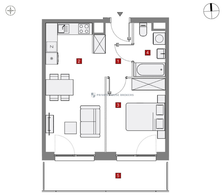 Mieszkanie 38,4&nbsp;m², Kraków, Krowodrza, Papierni Prądnickich - zdjęcie 19