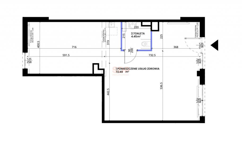 Lokal usługowy do wynajęcia, 77 m², Wrocław, Krzyki, Ślężna - zdjęcie 20