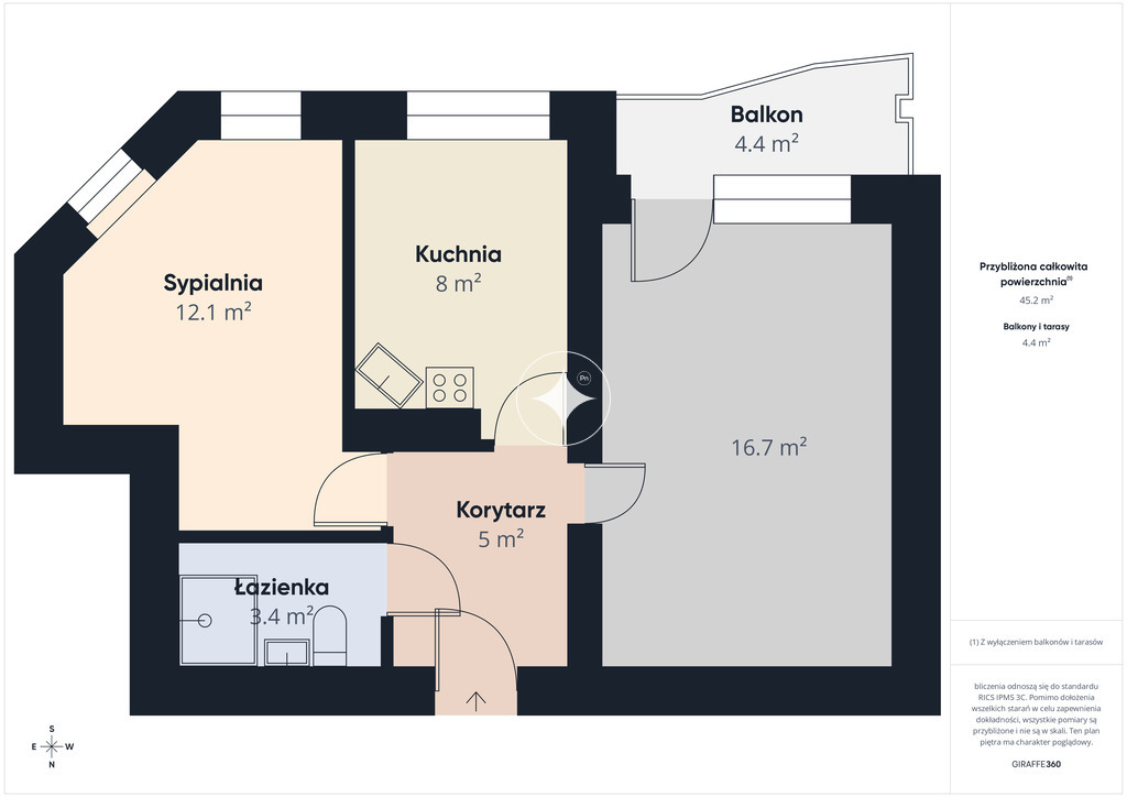 Mieszkanie 45,2&nbsp;m², Białystok, Kawaleryjskie, Wiejska - zdjęcie 11