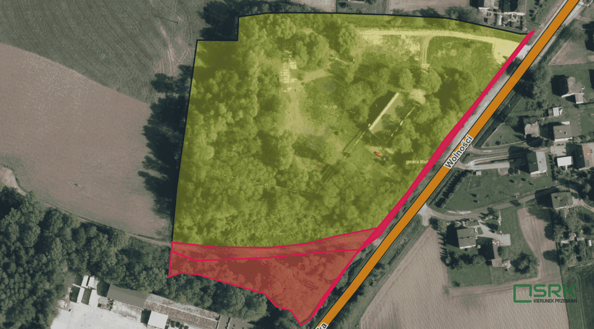 Działka inwestycyjna 4107&nbsp;m², Mszana, Wolności - zdjęcie 1