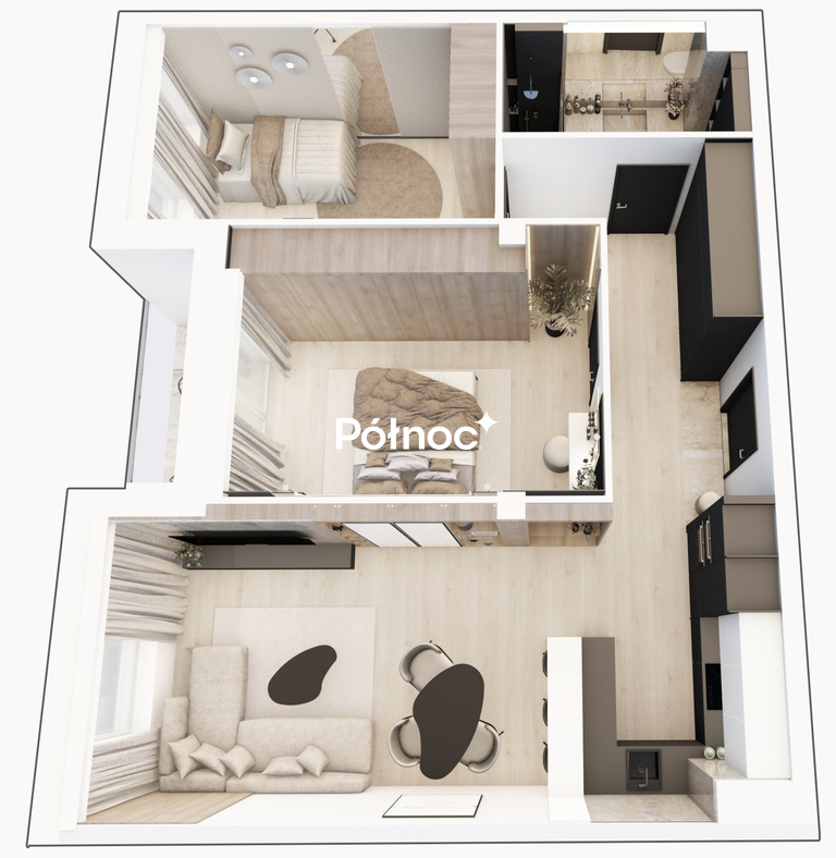 Mieszkanie 70,02&nbsp;m², Łomża, Ogrodowa - zdjęcie 5