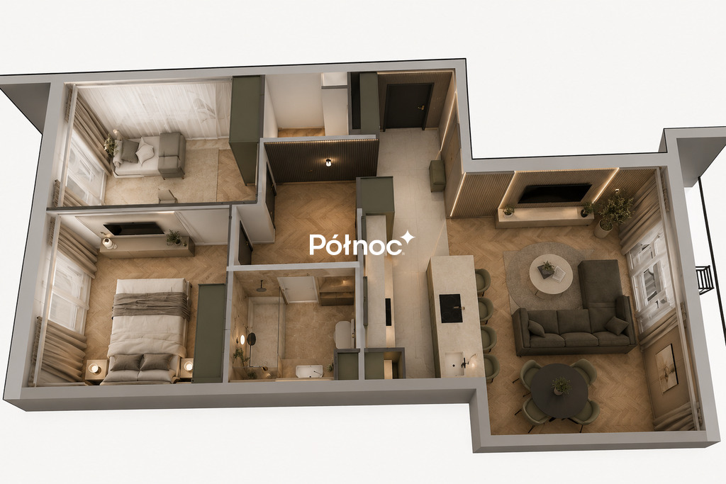 Mieszkanie 65,6&nbsp;m², Łomża, Ogrodowa - zdjęcie 15