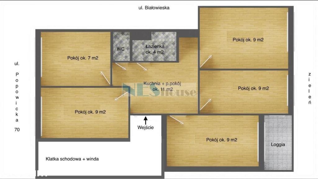 Mieszkanie 58&nbsp;m², Wrocław, Fabryczna, Popowicka - zdjęcie 9